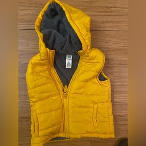 Boys Yellow vest size 24 months fleece interior brand Little Me